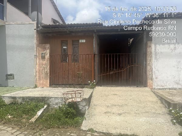 Casa em Campo Redondo, Centro, Rua Cipriano Pacheco, N. Sn,, RN. Área: 44.62m2