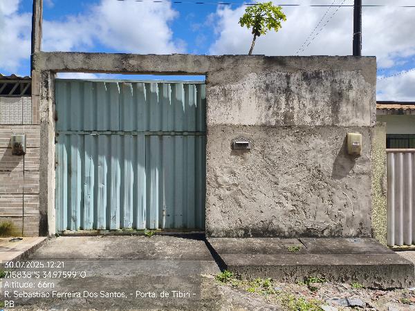 Casa em Santa Rita, Portal Do Tibiri, Rua Sebastiao Ferreira Santos, N. 52 B, Lt  12-B Qd 04-C, PB. Área: 62.18m2