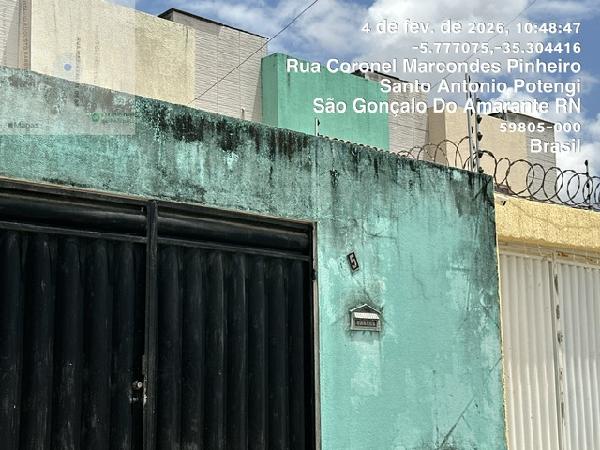 Casa em São Gonçalo do Amarante, Santo Antonio, Rua Coronel Marcondes Pinheiro, N. S/N, Cs 05 Lotes 148 149 150 E 151 Qd 09, RN. Área: 59.93m2