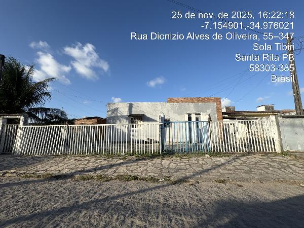 Casa em Santa Rita, Tibiri, Rua Dionisio Alves De Oliveira, N. 342, D, 09a25, PB. Área: 51.31m2