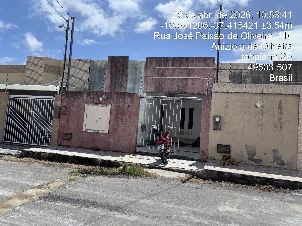 Casa em Itabaiana, Anísio Amâncio, Rua Jose Paixao De Oliveira, N. 116, Qd J, Lt 15, Loteamento Riviera, SE. Área: 99.33m2