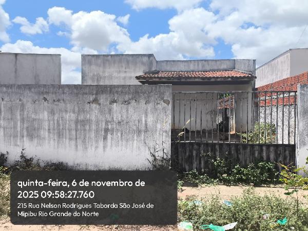 Casa em São José de Mipibu, Taborda, Rua Nelson Rodrigues, N. 215, Cs 215, Lt 551, Qd L,, RN. Área: 62.53m2