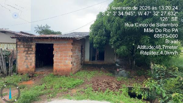 Casa em Mãe do Rio, Habitar Brasil, Rua 05 De Setembro, N. 348,, PA. Área: 57.96m2
