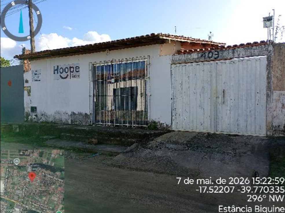 Casa em Teixeira de Freitas, Estancia Biquine, Rua Novo Canto, N. 423, Lt 12 Qd 42, BA. Área: 72.1m2