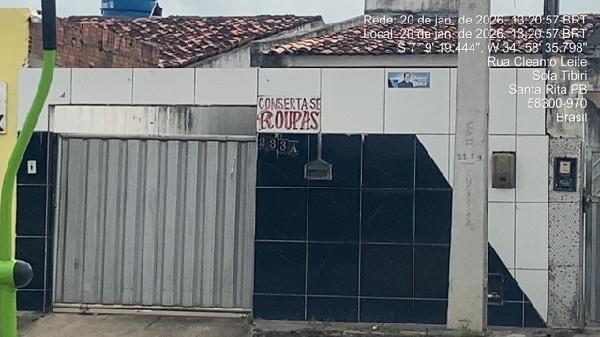 Casa em Santa Rita, Tibiri, Rua Maria Lopes Da Silva, N. 233a, Qd 1c Lt 46-A, PB. Área: 67.2m2