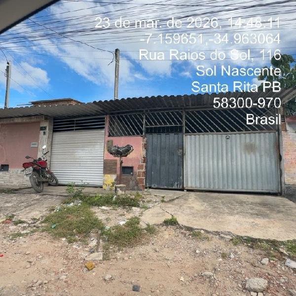 Casa em Santa Rita, Tibiri, Rua Euzebio Enedino Da Costa, N. 150a, Lt 29a Qd 10b, PB. Área: 53.08m2