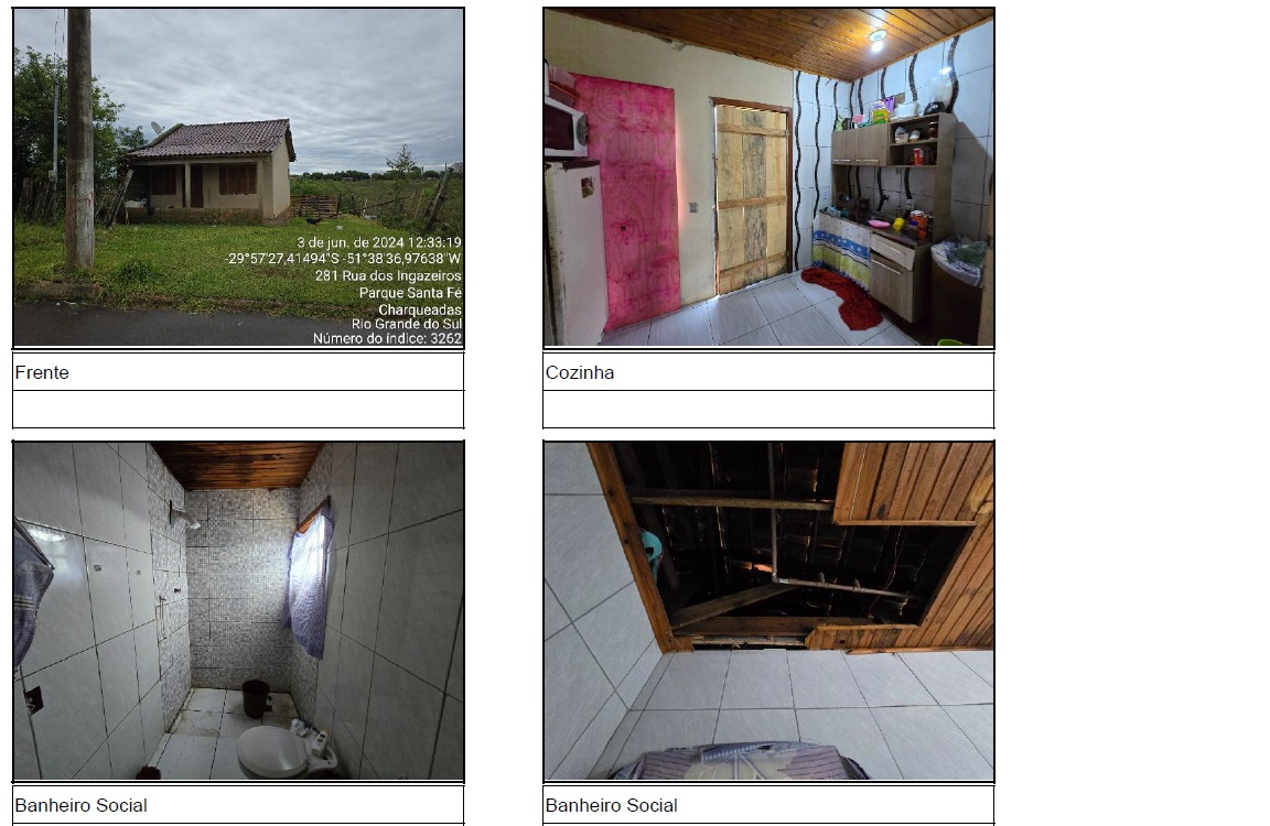 Casa em Charqueadas, Lot Pq Santa Fe, Rua Dos Ingazeiros, N. 424, Qd 527 Lt 852, RS. Área: 35m2