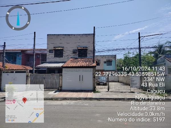 Casa em Nova Iguaçu, Cabuçu, Rua Ely, N. 130, Cs 2, Lt 26, Qd 02, RJ. Área: 58.71m2