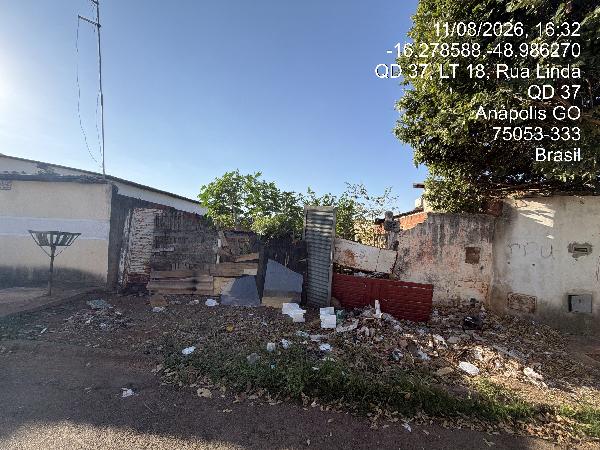 Terreno em Anápolis, Adriana Parque, Quadra 37, N. Sn, Rua Linda Lt 18, GO. Área: 180.6m2