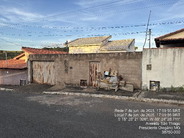 Casa em Presidente Olegário, Saltador, Avenida SÃO Tiago, N. 235, Lt 134 St 05 Qd 102, MG. Área: 59.5m2