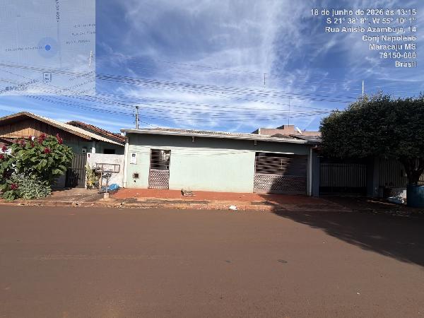 Casa em Maracaju, Conjunto Napoleao Alves Ferreira, Rua Anizio Azambuja, N. 12, Lt 17 Qd A, MS. Área: 40.04m2