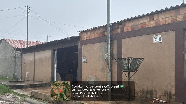 Casa em Cocalzinho de Goiás, Centro, Rua V, N. Sn, Lote 27, Quadra 25, GO. Área: 47.5m2