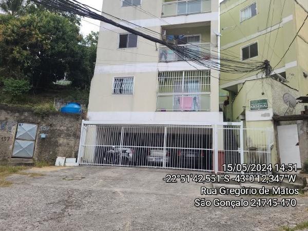 Apartamento em São Gonçalo, Joquei Clube, Rua Gregorio De Mattos, N. 105, Apto 201, Cs 04, RJ. Área: 64.16m2