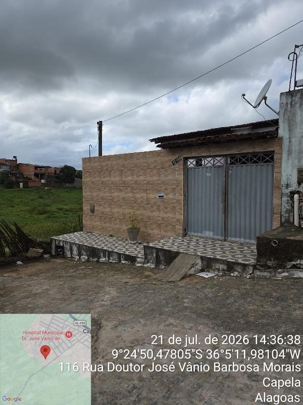 Casa em Capela, Clima Bom, Prolongamento Da Rua Dr. José Vânio De Barros Mor, N. 116,, AL. Área: 82.75m2