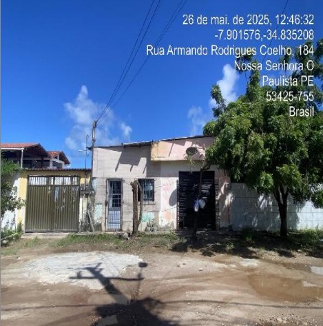 Casa em Paulista, Nossa Senhora Do Ë, Rua Armando Rodrigues Coelho, N. 205, Lt 08 Qd M, PE. Área: 175.65m2