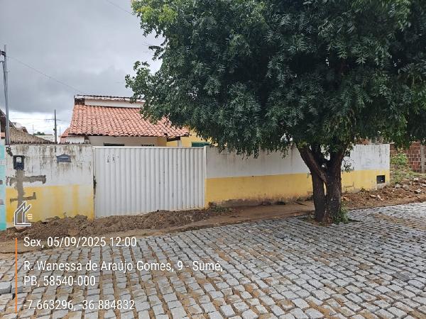 Casa em Sumé, Varzea Redonda, Rua Projetada 06, N. 131, Qd 03 Lt 02, PB. Área: 67.52m2