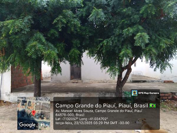 Casa em Campo Grande do Piauí, Centro, Rua Francisco Das Chagas Sobrinho, N. Sn, Qd 5/54, Lt 19, Setor 2, PI. Área: 69m2