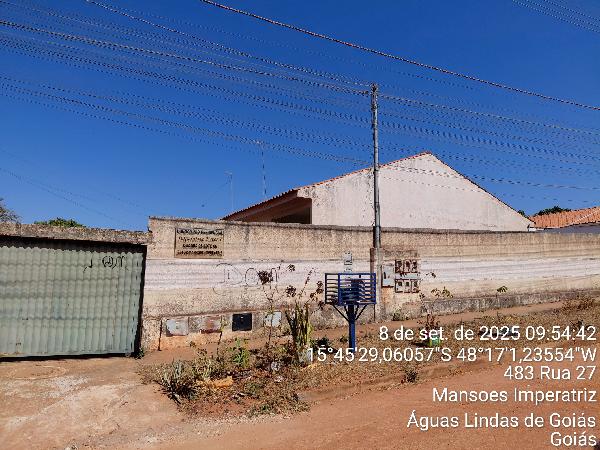 Casa em Águas Lindas de Goiás, Mansoes Imperatriz, Quadra  8, N. Sn, Cs C  Lt 06 Frente Com A Rua 33-A, GO. Área: 64.45m2