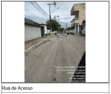 Casa em São Gonçalo, Jardim Catarina, Rua Nicolau Touquet, N. 395, RJ. Área: 43.65m2