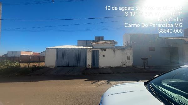 Casa em Carmo do Paranaíba, Residencial Nova Floresta, Rua Cedro, N. 1321, Qd M Lt 21, MG. Área: 62.46m2