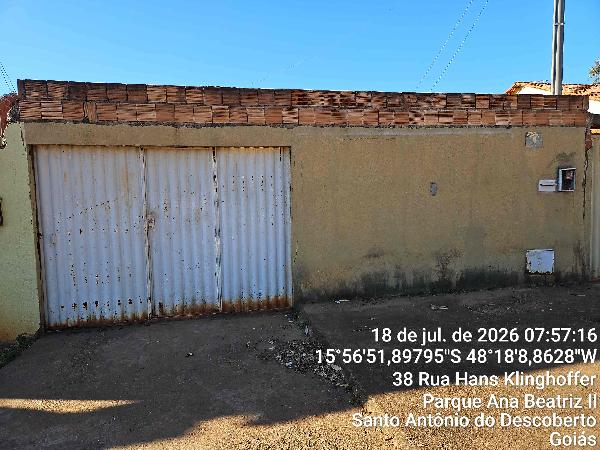 Casa em Santo Antônio do Descoberto, Jardim Ana Beatriz I, Quadra 38, N. Sn, Lt 02a Rua 12, GO. Área: 69.78m2