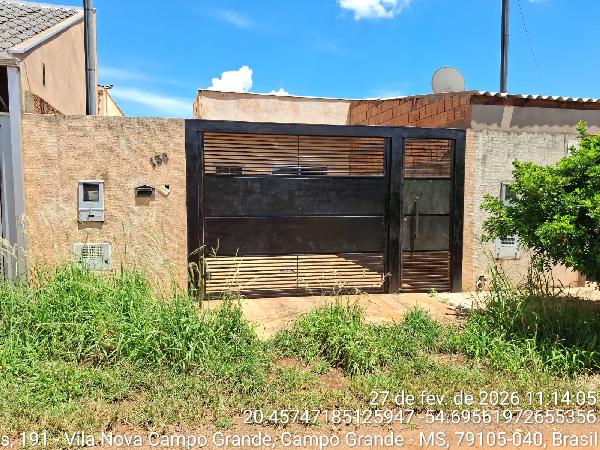 Casa em Campo Grande, Vila Nova Campo Grande, Rua 23, N. 136, Cs 02, Qd 08, Bl 01,, MS. Área: 56.68m2