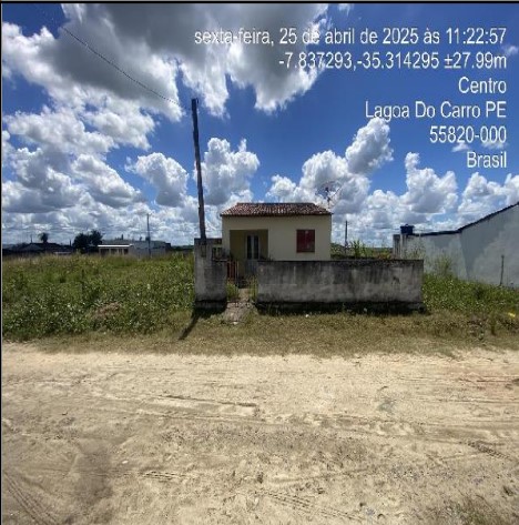 Casa em Lagoa do Carro, Centro, Rua Projetada 8, N. Sn, Qd F Lt 11, PE. Área: 69.93m2