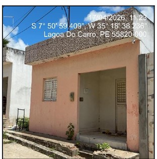 Casa em Lagoa do Carro, Rec. Carpina, Via De Acesso Da Rua E-3 Cs, N. 2, Unid 02, PE. Área: 55m2