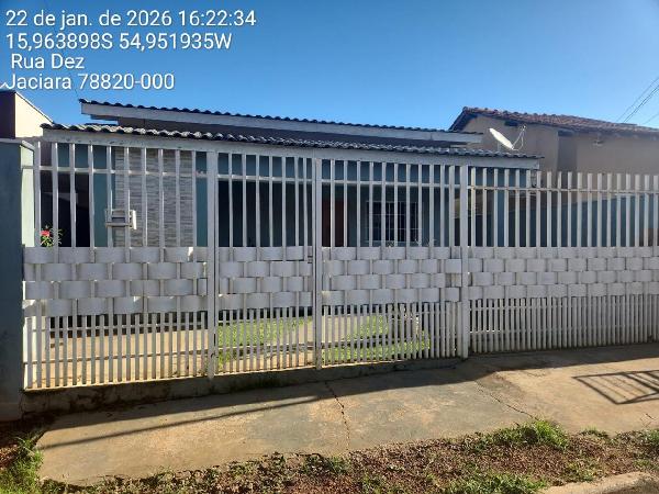 Casa em Jaciara, Loteamento Zé Araça, Rua 10, N. 35, Lt 35, Qd 07, MT. Área: 50.75m2