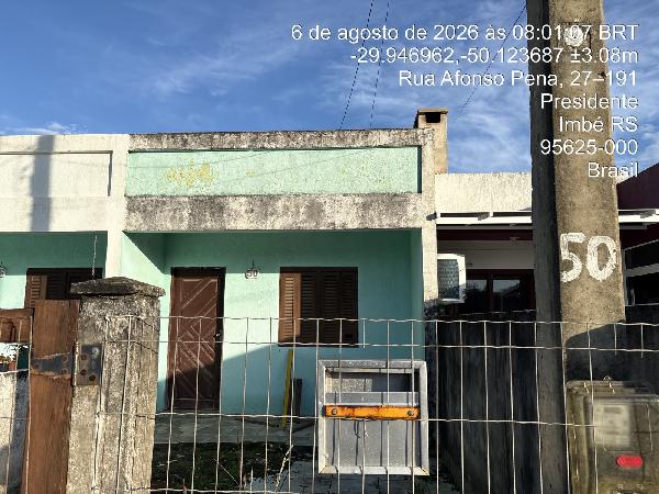 Casa em Imbé, Presidente (distrito), Rua Afonso Pena, N. 50, Lt 5 Qd 70, RS. Área: 58.62m2