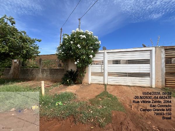 Casa em Campo Grande, Jardim Santa Emilia, Rua Vitoria Zardo, N. 2108, Cs 01, Qd 46 Lt 12, MS. Área: 61.39m2