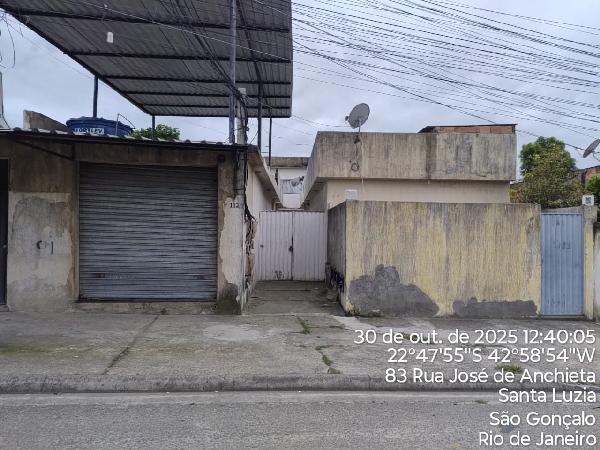 Casa em São Gonçalo, Santa Luzia, Rua Padre Jose De Anchieta, N. 112, Cs Base, RJ. Área: 35.73m2