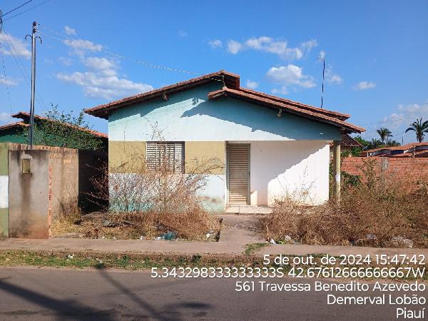 Casa em Demerval Lobão, Parque Vaquejador, Avenida Sinha Ribeiro, N. 532, Casa, PI. Área: 56.3m2
