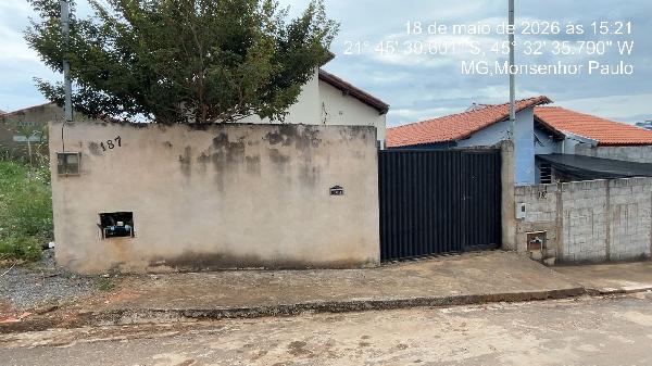 Casa em Monsenhor Paulo, Residencial Mgm, Rua Manoel Nilo De Carvalho, N. 187, Lt 06 Qd 03, MG. Área: 59.8m2
