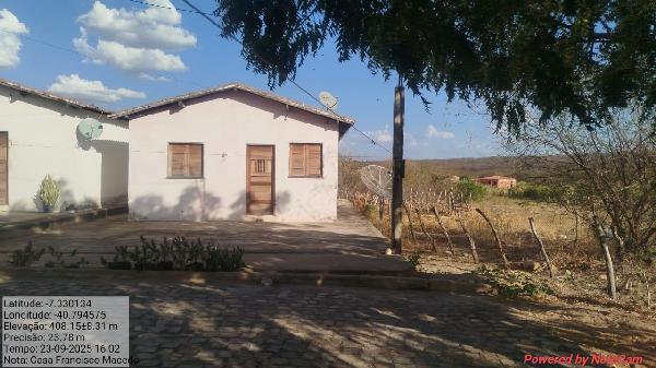 Casa em Francisco Macedo, Centro, Rua Projetada 02, N. 65, Lt 01, PI. Área: 60m2