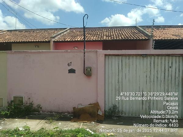 Casa em Pacajus, Lagoa Seca, Rua Francisco Wagner, N. 67,, CE. Área: 74.03m2