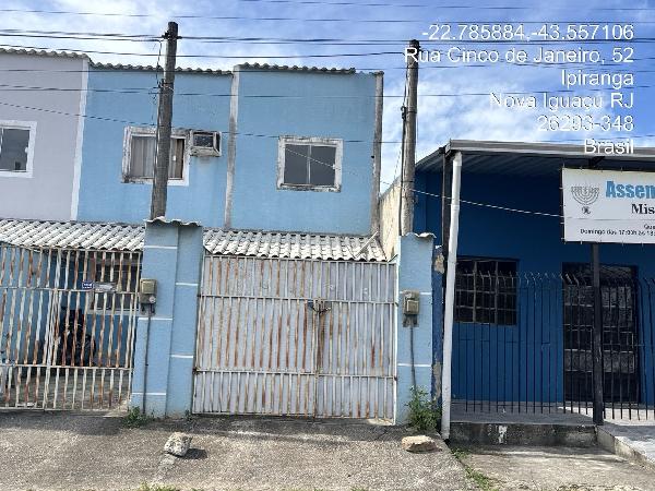 Casa em Nova Iguaçu, Ipiranga, Rua Cinco De Janeiro, N. 150, Lt 33, Qd 12, Cs 03, RJ. Área: 59.62m2