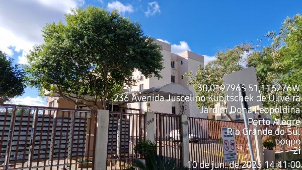 Apartamento em Porto Alegre, Jardim Leopoldina Ii, Avenida Juscelino Kubitschek De Oliveira, N. 340, Apto 402, Bl H, RS. Área: 38.34m2