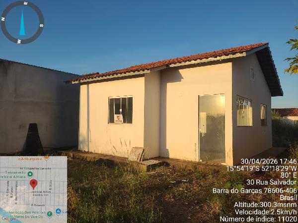 Casa em Barra do Garças, Jardim Nova Barra Do Garcas, Rua Sao Salvador, N. Sn, Lt 30 Qd 518, MT. Área: 49.48m2