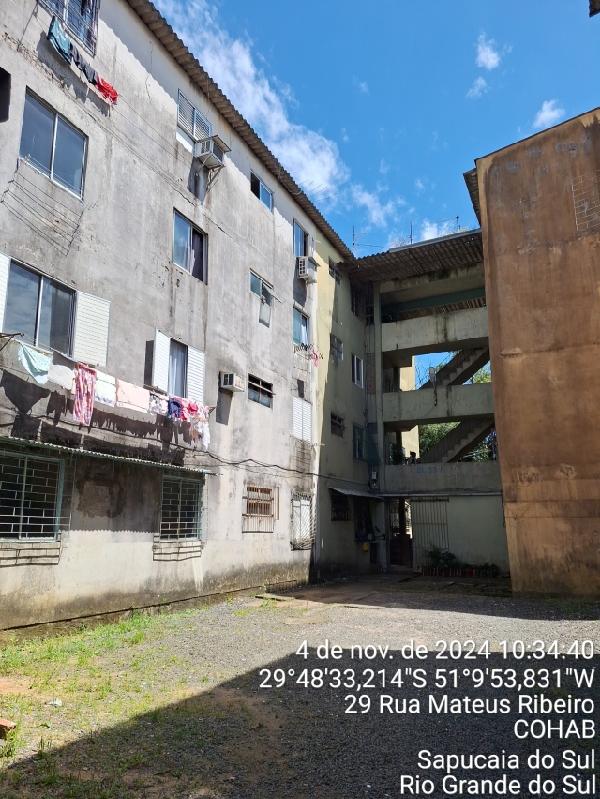 Apartamento em Sapucaia do Sul, Cohab, Rua Matheus Ribeiro, N. 0, Apto 401, Bl 13  Qd Alfa, RS. Área: 38.7m2