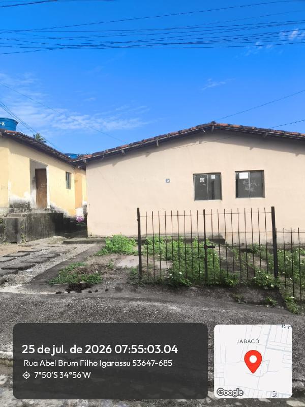 Casa em Igarassu, Jabaco, Rua Abel Brum Filho, N. Sn, Cs 12 Lt 01 Qd K, PE. Área: 62.17m2