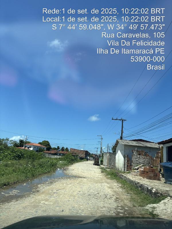 Casa em Ilha de Itamaracá, Baixa Verde, Rua Amburguesa, N. 472, Res B, PE. Área: 83.66m2
