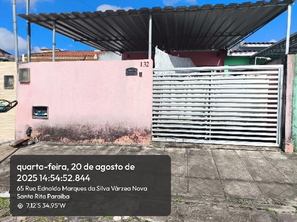 Casa em Santa Rita, Vale Das Aguas, Ednaldo Marques Da Silva, N. 132, Qd B Lt 27, PB. Área: 65.4m2