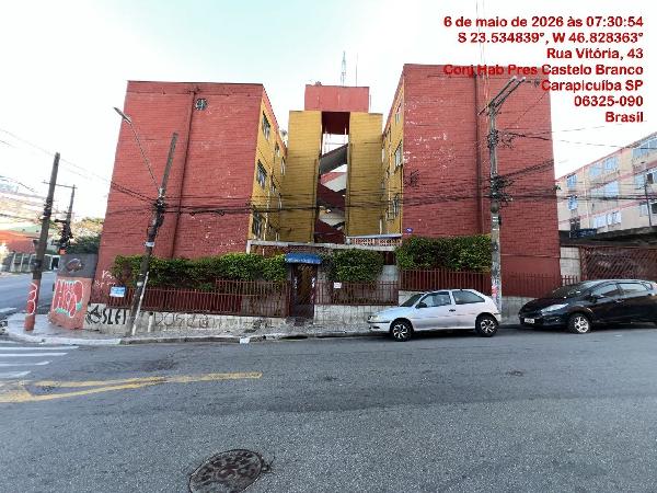 Apartamento em Carapicuíba, Cj Hab Pres Castelo, Rua Vitoria, N. 43, Apto 46, Pav 03, SP. Área: 51.4m2