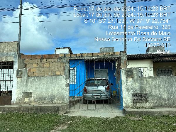 Casa em Nossa Senhora do Socorro, Jardim, Rua 14 De Fevereiro, N. 625, Qd 35, SE. Área: 65.5m2