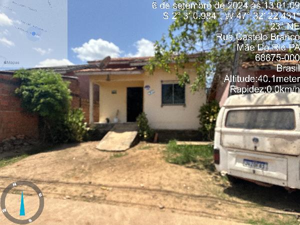 Casa em Mãe do Rio, Bairro Bom Jesus, Rua Bruno Antonio Chaves, N. 929, PrÓX. À R. AbrÃO Soares Silva, PA. Área: 58.5m2
