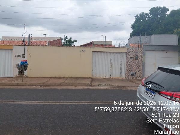 Casa em Timon, Sete Estrelas, Rua 23, N. 466, Qd 08 Lt 18 E 19, MA. Área: 69.68m2