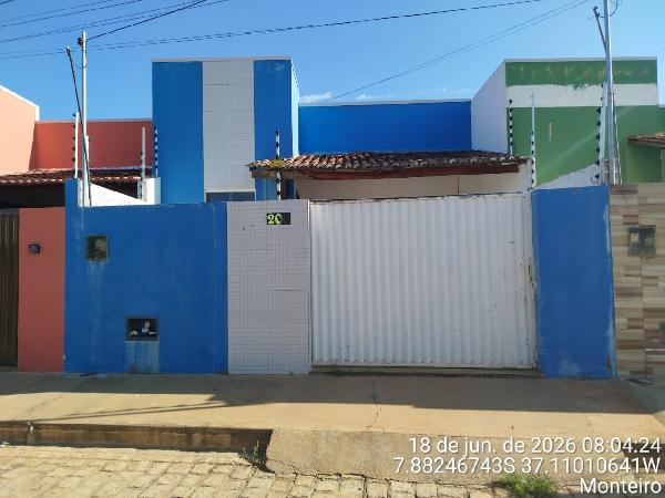 Casa em Monteiro, Jardim Boa Vista, Rua Martim Jose Bezerra, N. 200, Lt 21, PB. Área: 67m2
