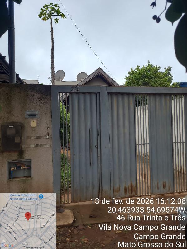 Casa em Campo Grande, Vila Nova Campo Grande, Rua 33, N. 32, Cs 03, MS. Área: 62.44m2