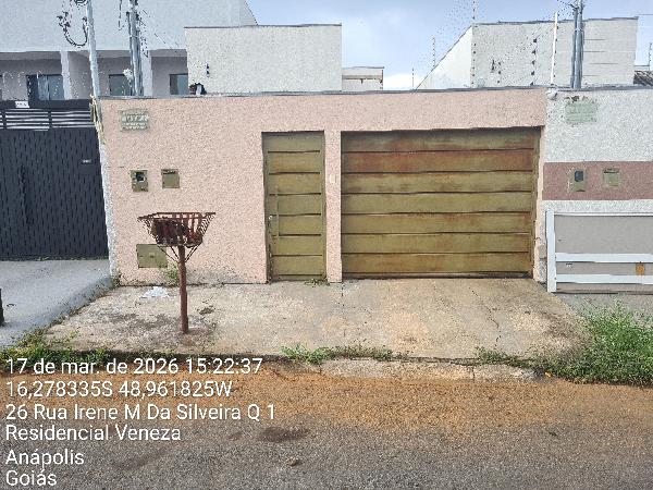 Casa em Anápolis, Residencial Veneza, Quadra 04, N. Sn, Lt 04-A Rua Irene Machado Da Silveira, GO. Área: 92.57m2